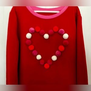 CAT AND JACK GIRLS TOP, VALENTINES DAY, size xl (14-16)